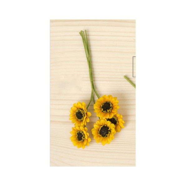 Girasoli in tessuto Mazzo da PZ6 DIAM.2,5CM