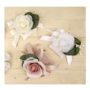 Rosa tessuto con sacchetto cotone.CM 7