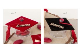 Scatola plexi con tocco in vellutino e scritta legno.CM7
