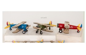 Aereo medio in resina con inserti legno. Ass3 CM12