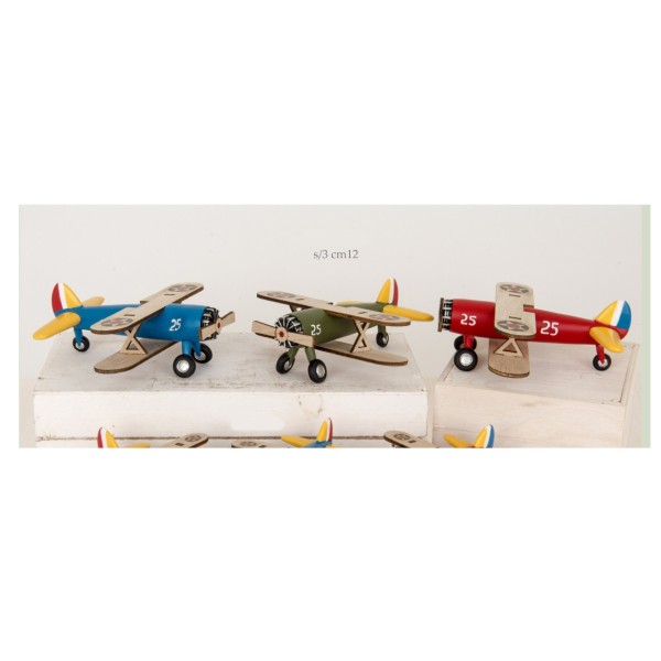 Aereo medio in resina con inserti legno. Ass3 CM12