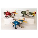 Aereo maxi in resina con inserti legno.Ass.3 CM23
