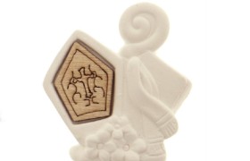 Soggetto in gesso con applicazione legno Cresima.CM4 (SET 12 PZ)