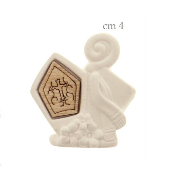 Soggetto in gesso con applicazione legno Cresima.CM4 (SET 12 PZ)