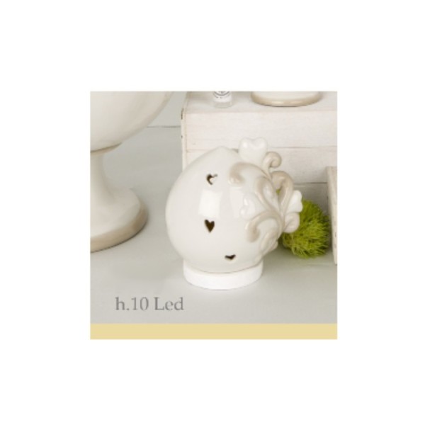 Pumo ceramica con led.H 10