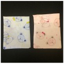 Sacchetto cotone con stampa oro rosa o azzurro. CM 11x13