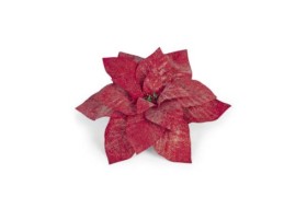 Stella di natale in lattice da appendere con glitter. Diam. 30