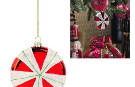 Decorazione in vetro da appendere. Diam. 10