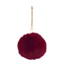 Pallina in ecopelliccia bordeaux. Diam. 8