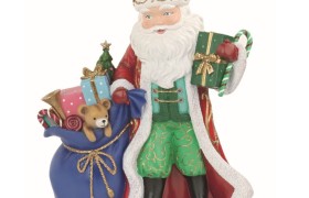 Babbo natale con sacco di regali in resina. CM 31