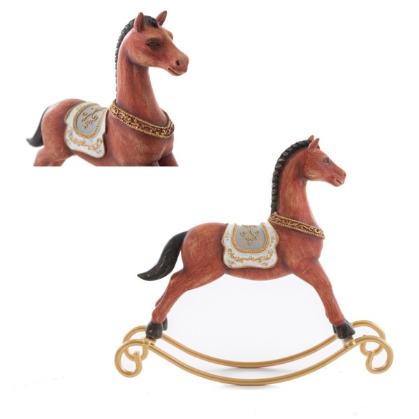 Cavallo a dondolo in resina. CM 22x4 H 20