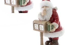 Babbo Natale in resina con datario. CM 15x13 H 23