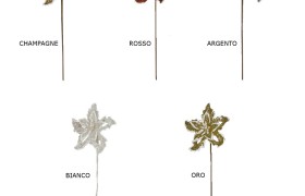Stella natale glitter con pistilli. Diam 5 (fiore)