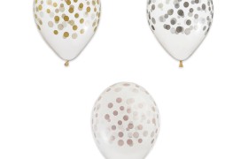 Set 50 palloncini lattice trasparente con pois coorati: rose gold, oro e argento a scelta. CM 33