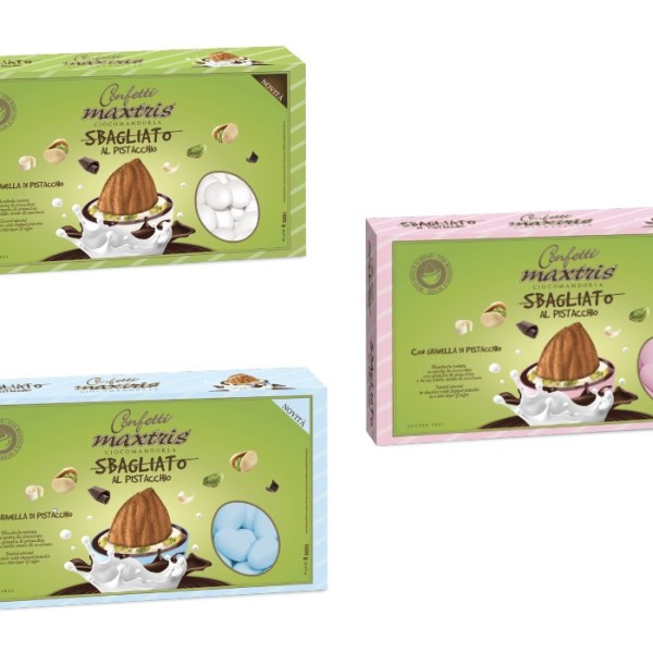 Confetti cioccomandorla con granella di pistacchio KG 1