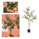 Albero olivo artificiale con vaso. CM 125
