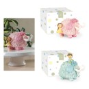 Salvadanaio in resina Mammuth rosa o azzurro con bimba o bimbo. CM 18x12