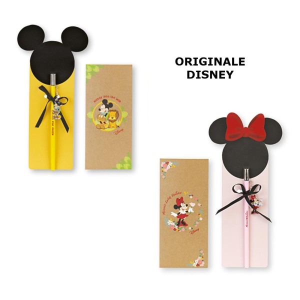 Matita Mickey e Minnie Mouse con charms, pakaging incluso. CM 21