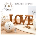Profumatore led ceramica traforata con scritte. Completo di scatola e profumo. h10