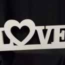 Scritta MDF bianca"LOVE" CM 65 H 20/25