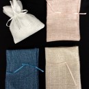 Sacchetto trama misto lurex con tirante. CM 10x13
