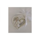 Cuore resina con immagine sacre e glitter. CM 6x5