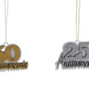 Applicazione legno 25°/50°anniversario. CM 5,5x3,5