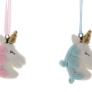 Applicazione unicorno rosa /azzurro tipo pasta di sale. CM 4x4,5