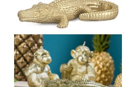 Candela coccodrillo oro L17