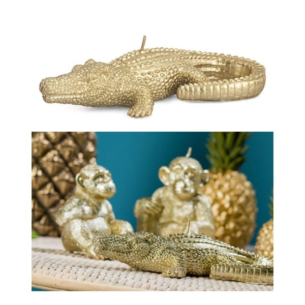 Candela coccodrillo oro L17