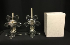 Profumatore cristallo con placca 50°e sacra famiglia con scatola.H 10 MADE IN ITALY