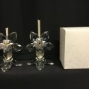 Profumatore cristallo con placca 50°e sacra famiglia con scatola.H 10 MADE IN ITALY