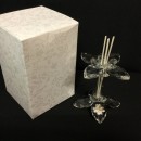 Profumatore fiore cristallo con placca 50°e scatola. H 9 MADE IN ITALY
