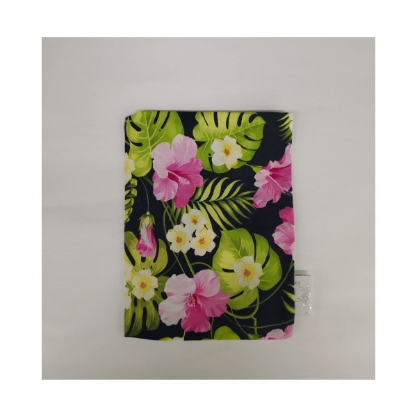 Sacchetto tessuto con stampa foglie e fiori. CM 10x14 MADE IN ITALY