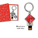 Portachiavi tocco smaltato con penna USB da 8 GB e scatola. MADE IN ITALY