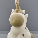 Profumatore ceramica unicorno con luce LED e scatola. CM 10x8 H 12