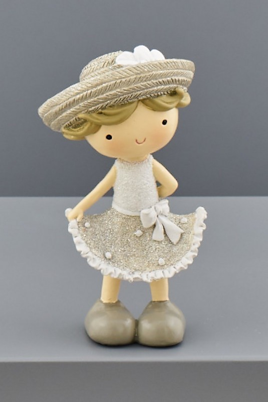 Bimba in resina con dettagli glitter. CM 7x5 H 11.5