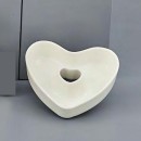 Ciotola porcellana bianca forma cuore. H 10