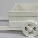 Carretto legno bianco. CM 11x7 H 5.5