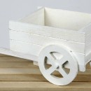 Carretto legno bianco. CM 21x11 H 9.5