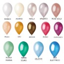 Set 10 palloncini monocolore effetto metal. CM 30