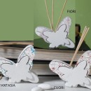 Profumatore resina forma farfalla con decori e scatola. CM 8x10.5 MADE IN ITALY