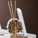 Profumatore albero legno con porta cellulare con scatola. MADE IN ITALY