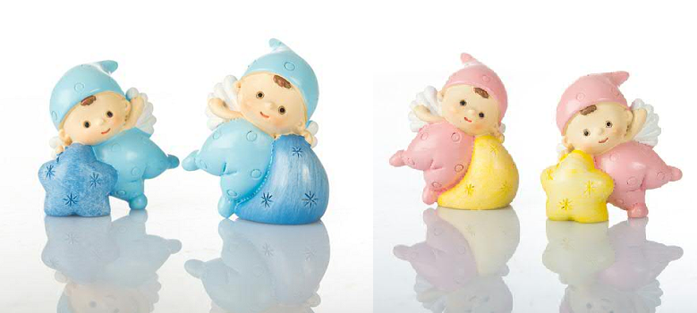 Bimbo in resina rosa o azzurro. Ass. 2.CM.4