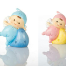 Bimbo in resina rosa o azzurro. Ass. 2.CM.4
