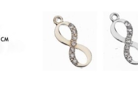 Applicazione forma infinito con strass. H 3