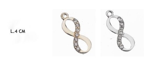Applicazione forma infinito con strass. H 3