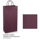 Shopper cartoncino con manico color vinaccia. CM 19x9 H 38