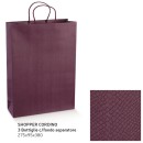 Shopper cartoncino con manico color vinaccia. CM 27.5x9.5 H 38