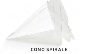 Scatola pvc forma cono con chiusura fiore. Diam. 8